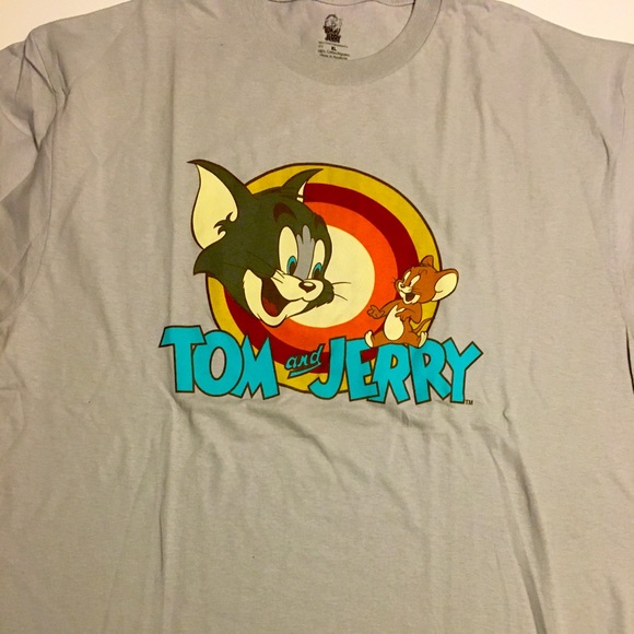 Tom and Jerry Logo Licensed Men’s Tshirt Size XL New - Picture 1 of 4